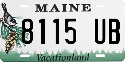 ME license plate 8115UB