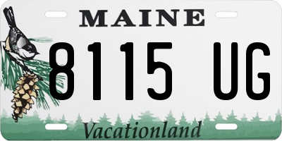 ME license plate 8115UG