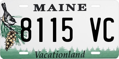 ME license plate 8115VC