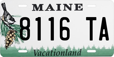ME license plate 8116TA