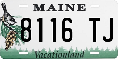 ME license plate 8116TJ