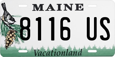 ME license plate 8116US