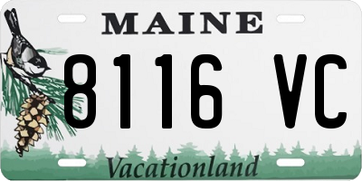 ME license plate 8116VC