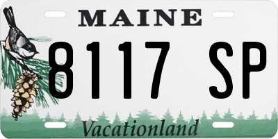 ME license plate 8117SP