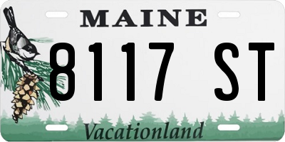 ME license plate 8117ST
