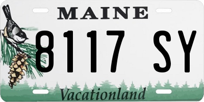 ME license plate 8117SY
