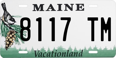 ME license plate 8117TM