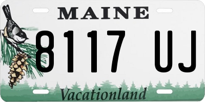ME license plate 8117UJ