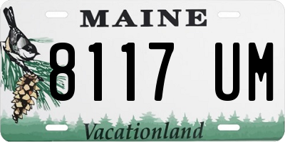 ME license plate 8117UM
