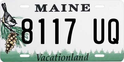 ME license plate 8117UQ
