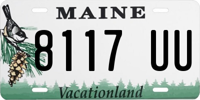 ME license plate 8117UU