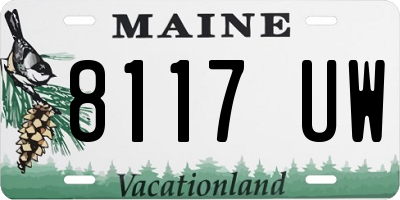 ME license plate 8117UW