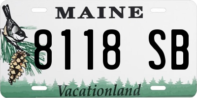 ME license plate 8118SB