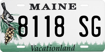 ME license plate 8118SG