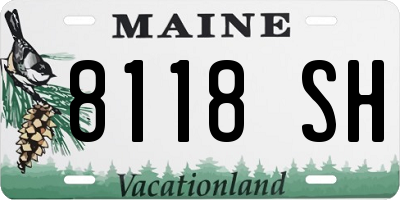 ME license plate 8118SH