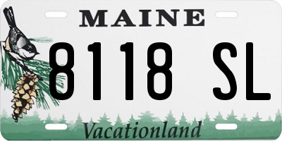 ME license plate 8118SL