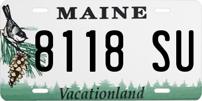 ME license plate 8118SU