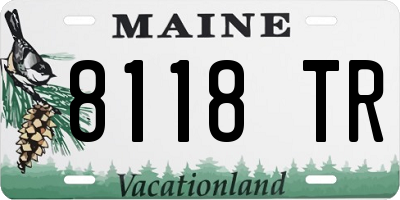 ME license plate 8118TR