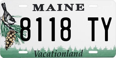ME license plate 8118TY
