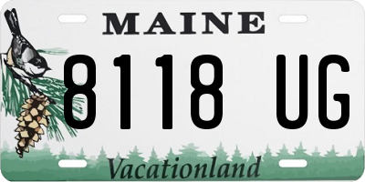 ME license plate 8118UG