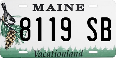 ME license plate 8119SB