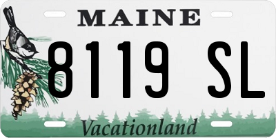 ME license plate 8119SL