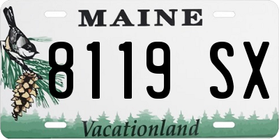 ME license plate 8119SX