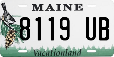 ME license plate 8119UB