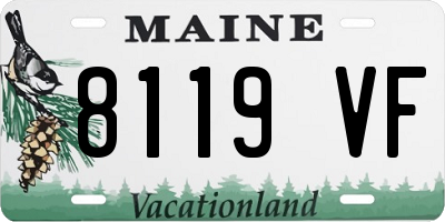 ME license plate 8119VF