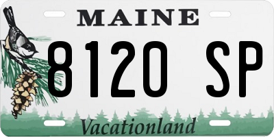 ME license plate 8120SP