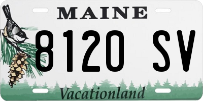 ME license plate 8120SV