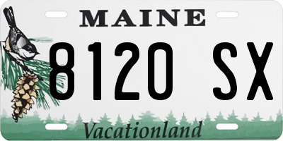 ME license plate 8120SX