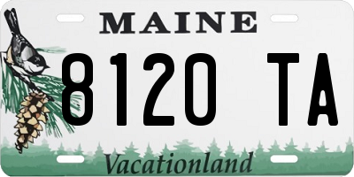 ME license plate 8120TA