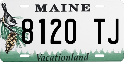 ME license plate 8120TJ