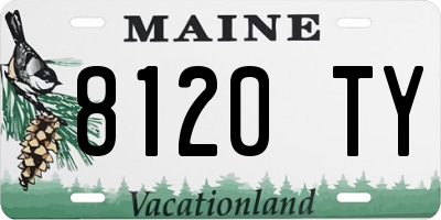 ME license plate 8120TY