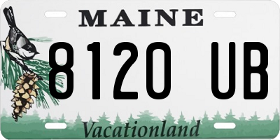 ME license plate 8120UB