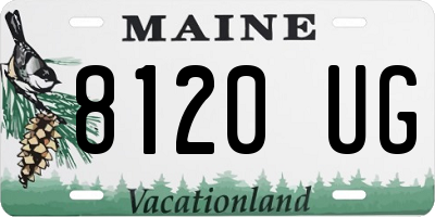 ME license plate 8120UG