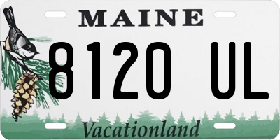 ME license plate 8120UL