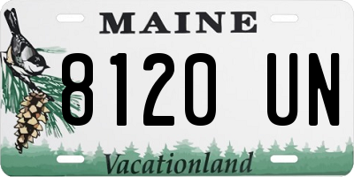 ME license plate 8120UN