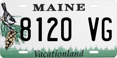 ME license plate 8120VG