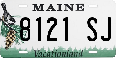 ME license plate 8121SJ