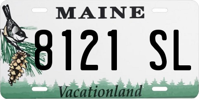 ME license plate 8121SL