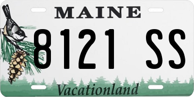 ME license plate 8121SS