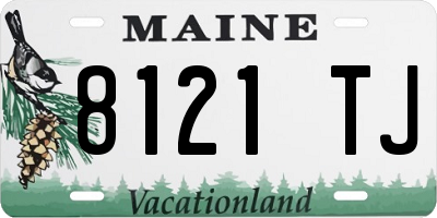 ME license plate 8121TJ