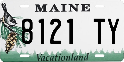 ME license plate 8121TY