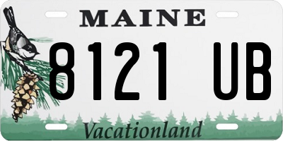 ME license plate 8121UB