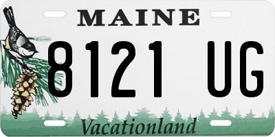 ME license plate 8121UG