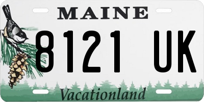 ME license plate 8121UK