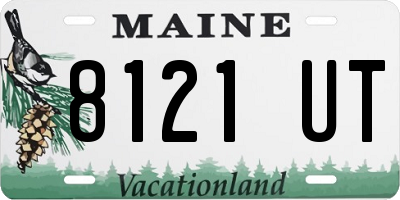 ME license plate 8121UT