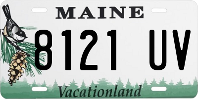 ME license plate 8121UV